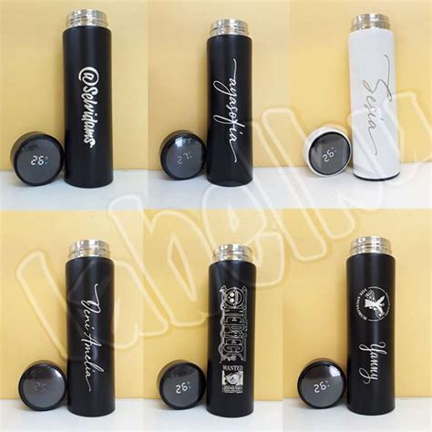 Jual Tumbler Custom Grafir Nama Led H220 Botol Termos Dengan Temperatur