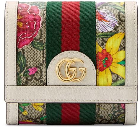 Gucci Ophidia Gg Flora Card Case Wallet Shopstyle