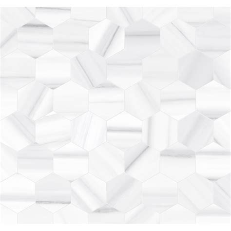 Satori Zebrino Ash Hexgaon 12 In X 12 In Polished Porcelain Hexagon