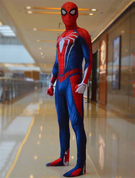 Ps4 Spiderman Costume Insomniac Games Version Spider Man Cosplay Suit