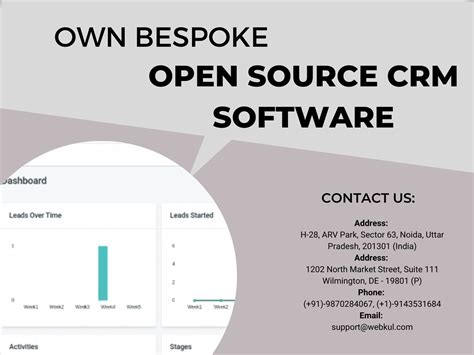 Own Bespoke Open Source Crm Software Webkulcom By Puneet Verma On
