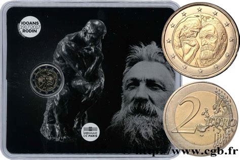 France Coin Card 2 Euro Auguste Rodin 2017 Pessac Feu756557 Euros
