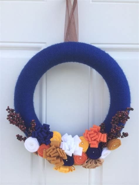 Sale Fall Wreath Fall Yarn Wreath Yarn Wreath Etsy Fall Yarn