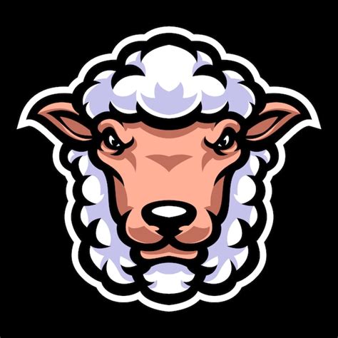 Premium Vector Sheep Head Mascot Logo Template