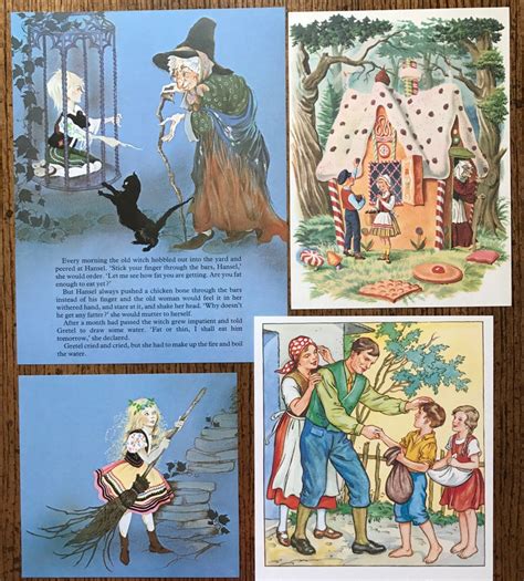 Hansel And Gretel Vintage Fairy Tale Collage Scrapbook And