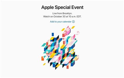 Apple Special Event Am 30 Oktober Ist Offiziell