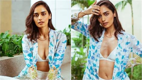 Manushi Chhillar Aces The Hot Summer Look In Bralette And Pants With Colourful Shrug Fashion