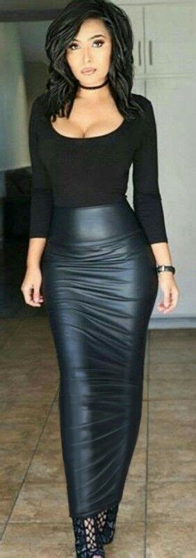 Long Leather Pencil Skirt Long Leather Skirt Leather Pencil Skirt