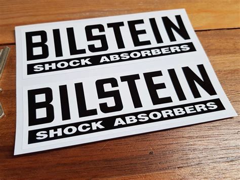 Bilstein Shock Absorbers Black And White Oblong Stickers Pair 5 7 8