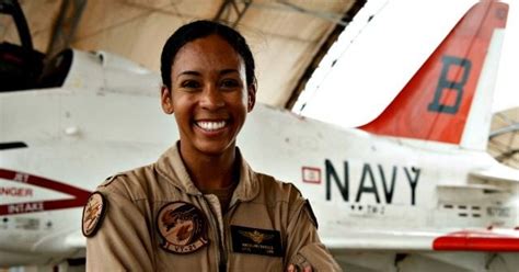 u s navy s first black female tactical jet pilot earns wings of gold
