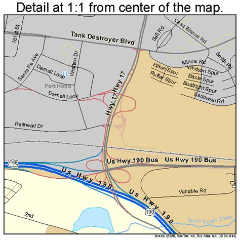 Fort Hood Texas Street Map 4826736