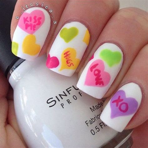 50 Valentines Day Nail Art Ideas Art And Design Heart Nails