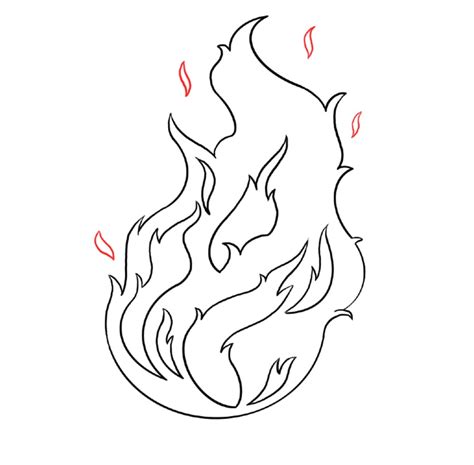 How To Draw Fire A Tutorial On How To Draw Flames