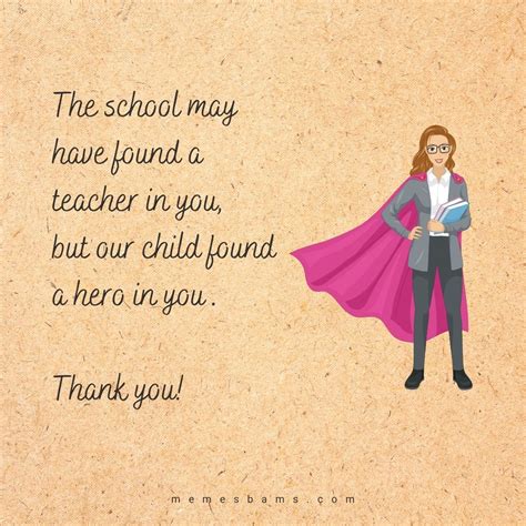 Thank You Note To Teacher From Parent And Thank You Letter To Teacher