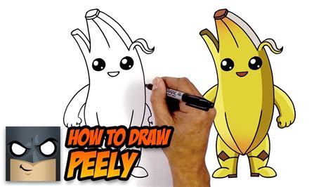 How To Draw Peely Fortnite Step By Step Tutorial Easy Cartoon