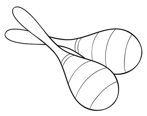 Maracas De Desenho Animado Para Colorir Imprimir E Desenhar Colorir Me