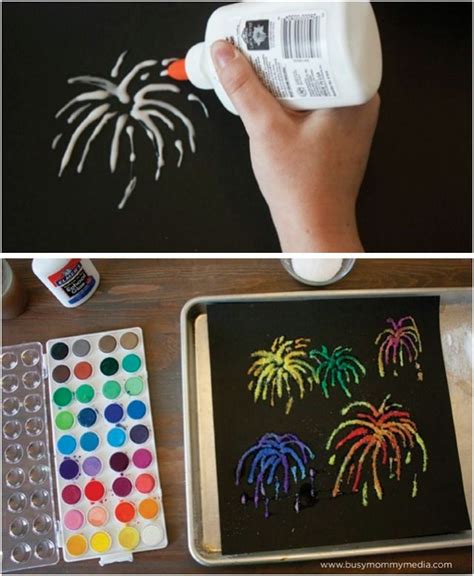 Kids Painting Idea Diy Salt Painting Patriotic Crafts Kids