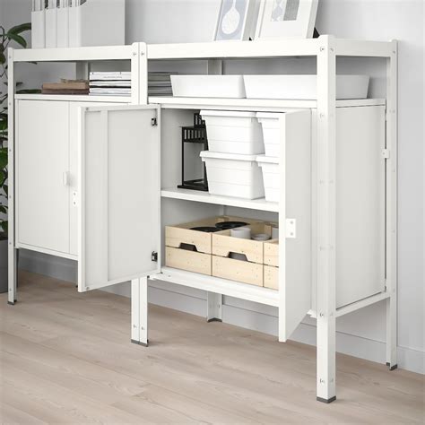 Folding tables from ikea can vary in size from individual tv tray dimensions to a dining table size that will seat six to eight people. BROR Shelving unit with cabinets - white - IKEA | Shelving ...