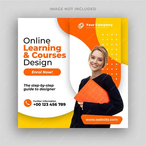 Premium Psd Online Courses Social Media Post Banner And Square Flyer
