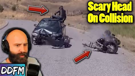 Harley Davidson Head On Collision Motorcycle Crash Aar Youtube