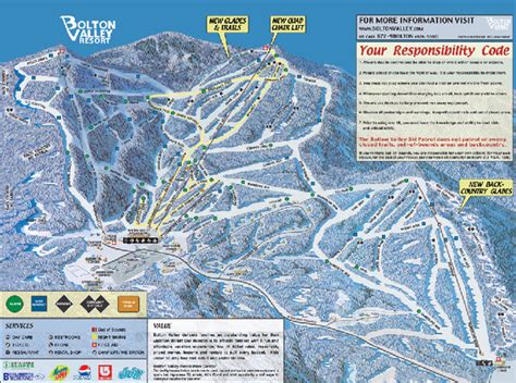 Bolton Valley Resort Ski Trail Map 4302 Bolton Access Rd Bolton