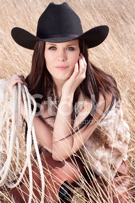 Beautiful Country Girl With Cowboy Hat
