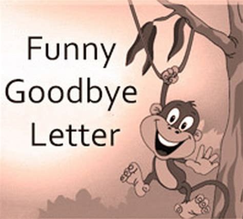 Funny Goodbye Letter Free Letters