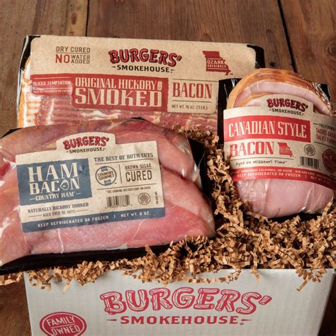 De box bevat alle ingrediënten van onze populaire eendracht burger, zodat je deze zelf. Smokehouse Bacon Sampler Pack - Gourmet Bacon Gift Box