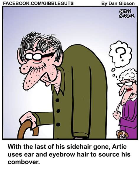 Combover Cartoon Cartoon Jokes Old Age Humor Senior Humor