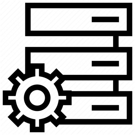 Database Hosting Rack Server Setting Storage Icon Download On