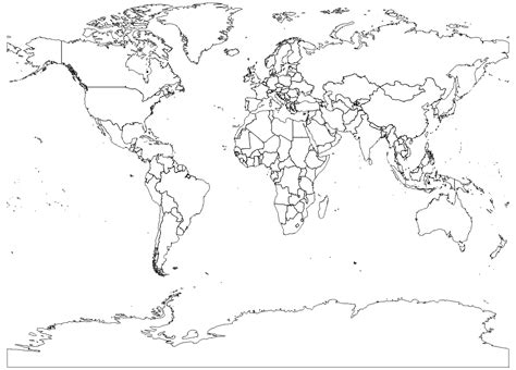 7 Best Images Of Blank World Maps Printable Pdf