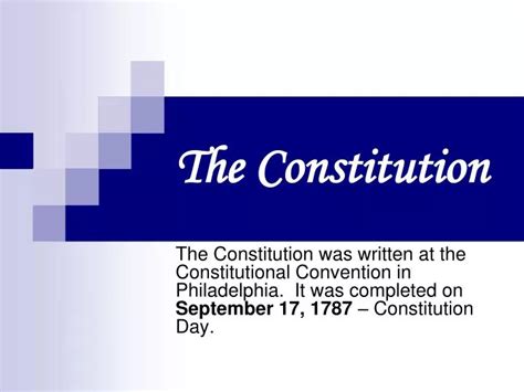 Ppt The Constitution Powerpoint Presentation Free Download Id3027246