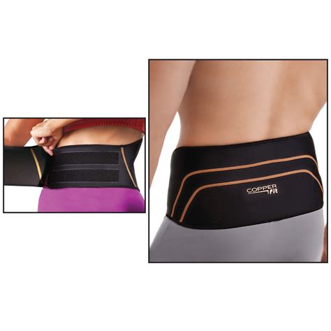 Copper Fit Back Pro Compression Lower Back Support Belt Tanga