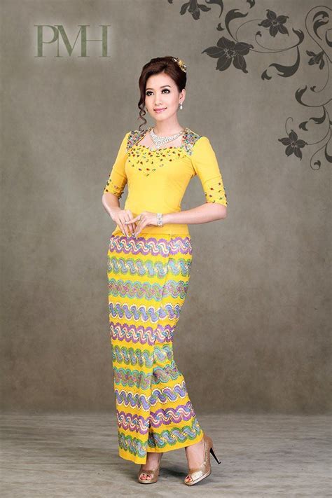 Burmese Womens Traditional Clothes Dress Traditional Dresses