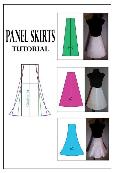 Long Skirt Pattern Sewing Panel Dress Pattern Paneled Skirt Pattern