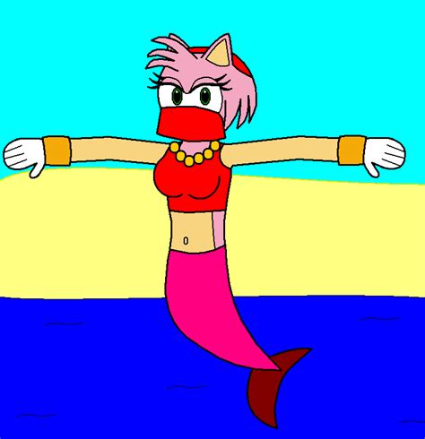 Amy Rose As A Belly Dancing Mermaid By Eli J Brony On Deviantart