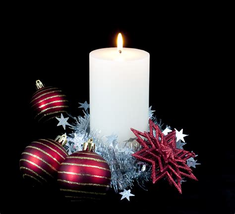 Photo Of Holiday Candle And Baubles Free Christmas Images