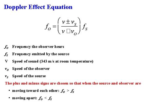 Doppler Effect Waves And Sound Doppler Effect The