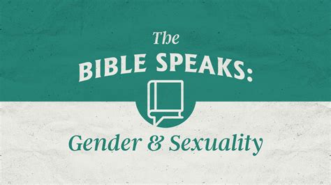 The Bible Speaks Gender And Sexuality Teaching Series Crossings Community Church