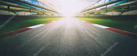 Empty Asphalt International Race Track — Stock Photo © Jamesteohart