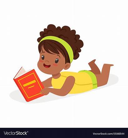 Lying Down Clipart Reading Kid African Floor