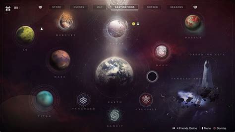 Bungie Destiny Planets Map