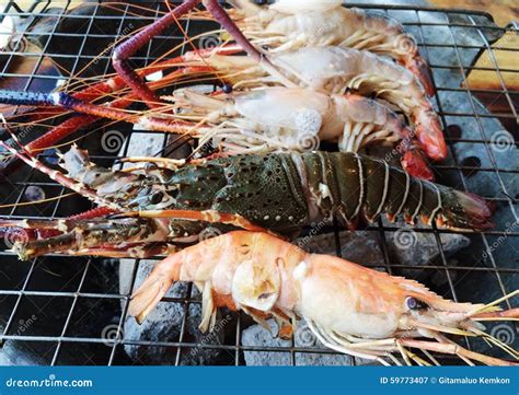 Grilled Shrimp Stock Image Image Of Grilled Thailand 59773407