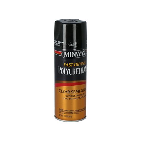 Minwax Fast Drying Polyurethane Semi Gloss Spray Paint Clear 115oz