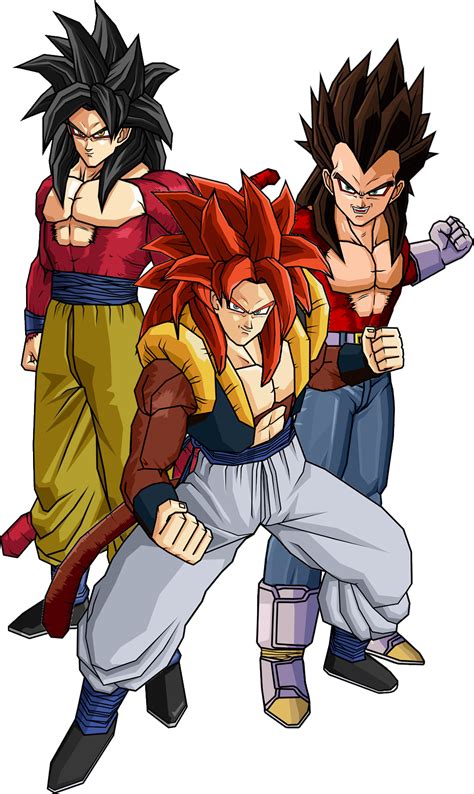 Super Saiyan 4 Goku Vegeta And Gogeta Dragon Ball Z Dragon Ball Super Super Saiyan 4 Goku