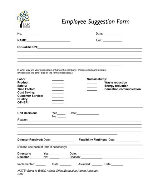 Free 14 Employee Suggestion Forms In Ms Word Excel Pdf