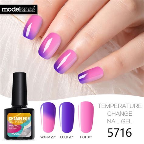 Modelones Temperature Nail Polish Soak Off Uv Gel Polish Semi Permanent