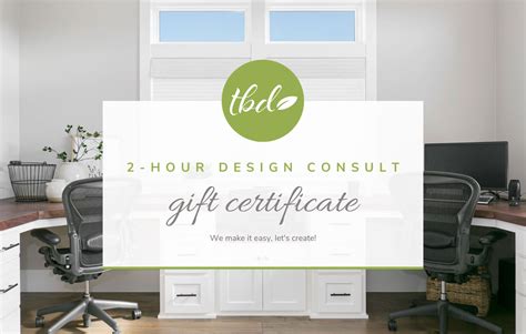 T Certificate 2 Hour Virtual Interior Design Consultation