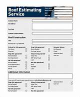 Roofing Estimate Template Form