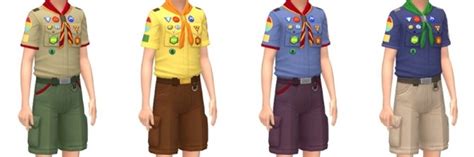 Scouts Uniform And Caps At Marvin Sims Sims 4 Updates